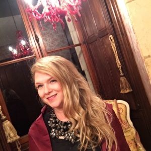 Black floor length lacy dress